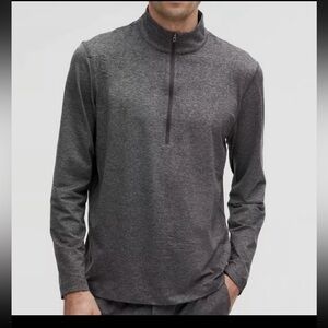 Lululemon Soft Jersey Half Zip Pullover Shirt Sweatshirt Heather Gray Size L